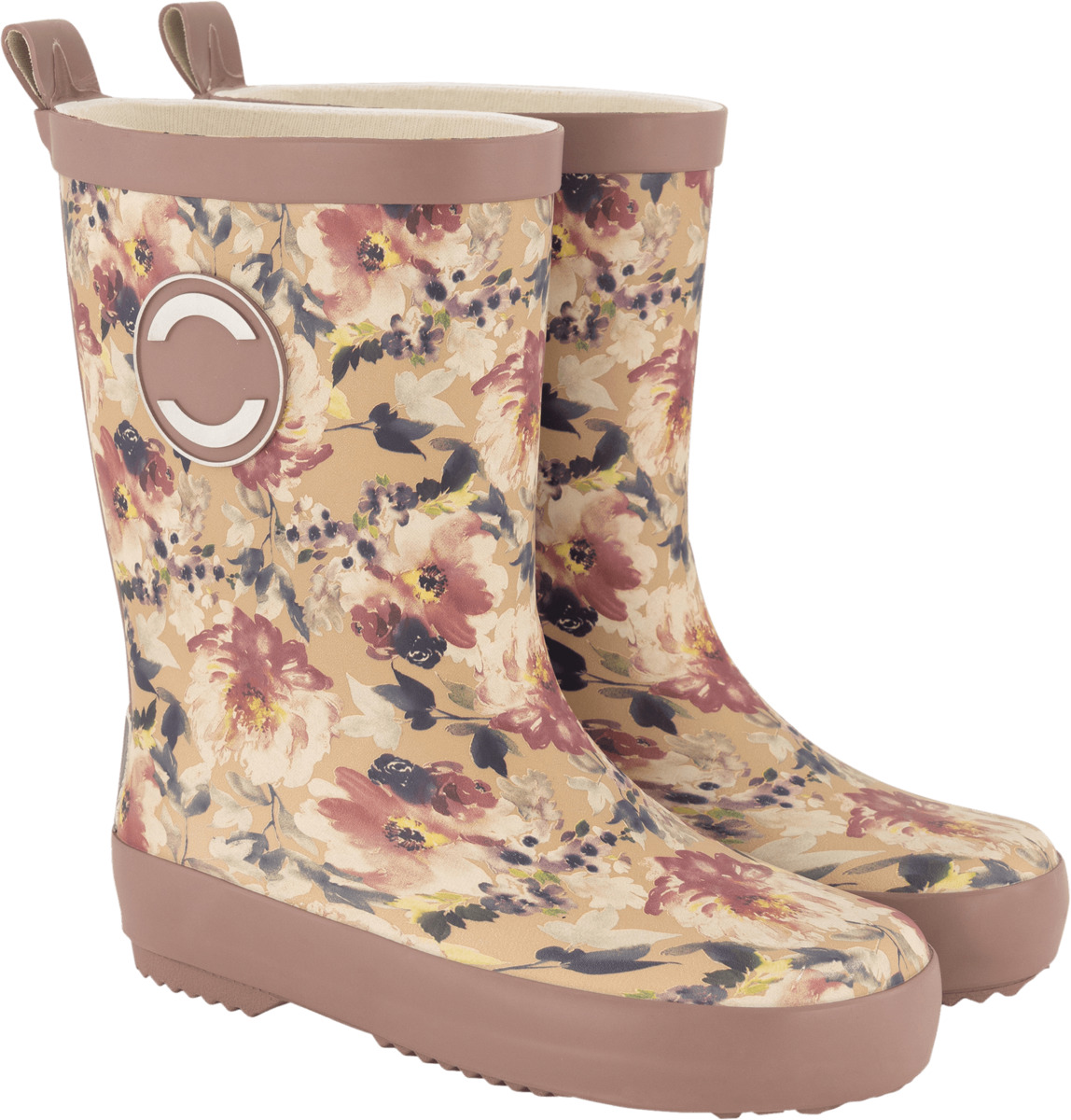 Bild 1 von Mikk-Line Gummistiefel mit Blumen-Muster, rosa, Gr. 26/27