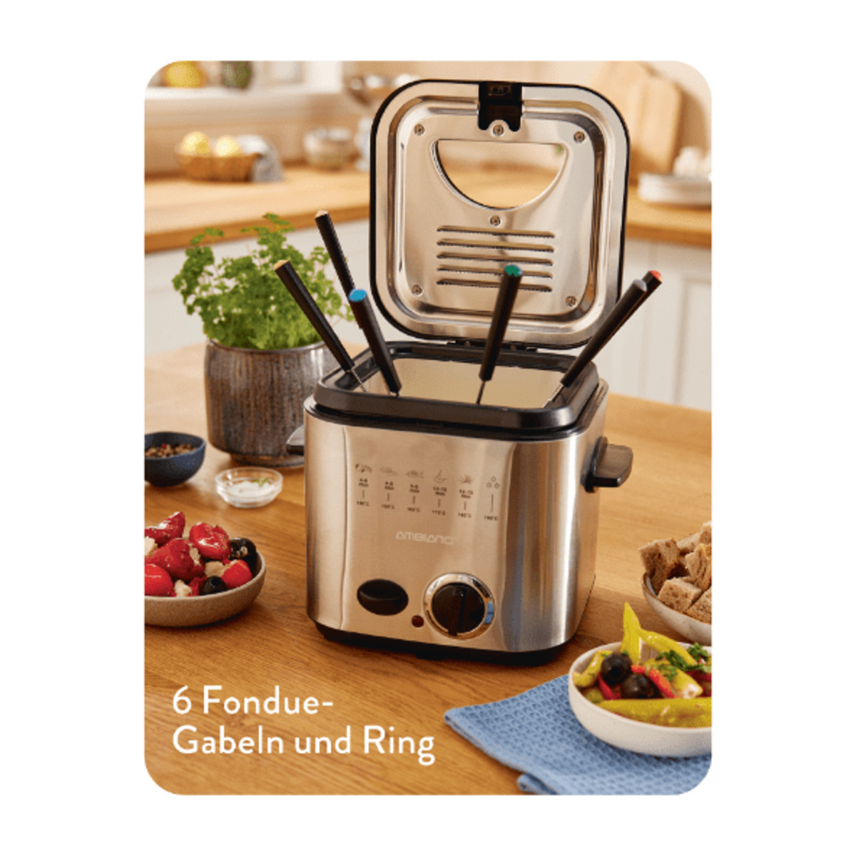 Bild 3 von AMBIANO 2-in-1-Mini-Fritteuse / Fondue-Set