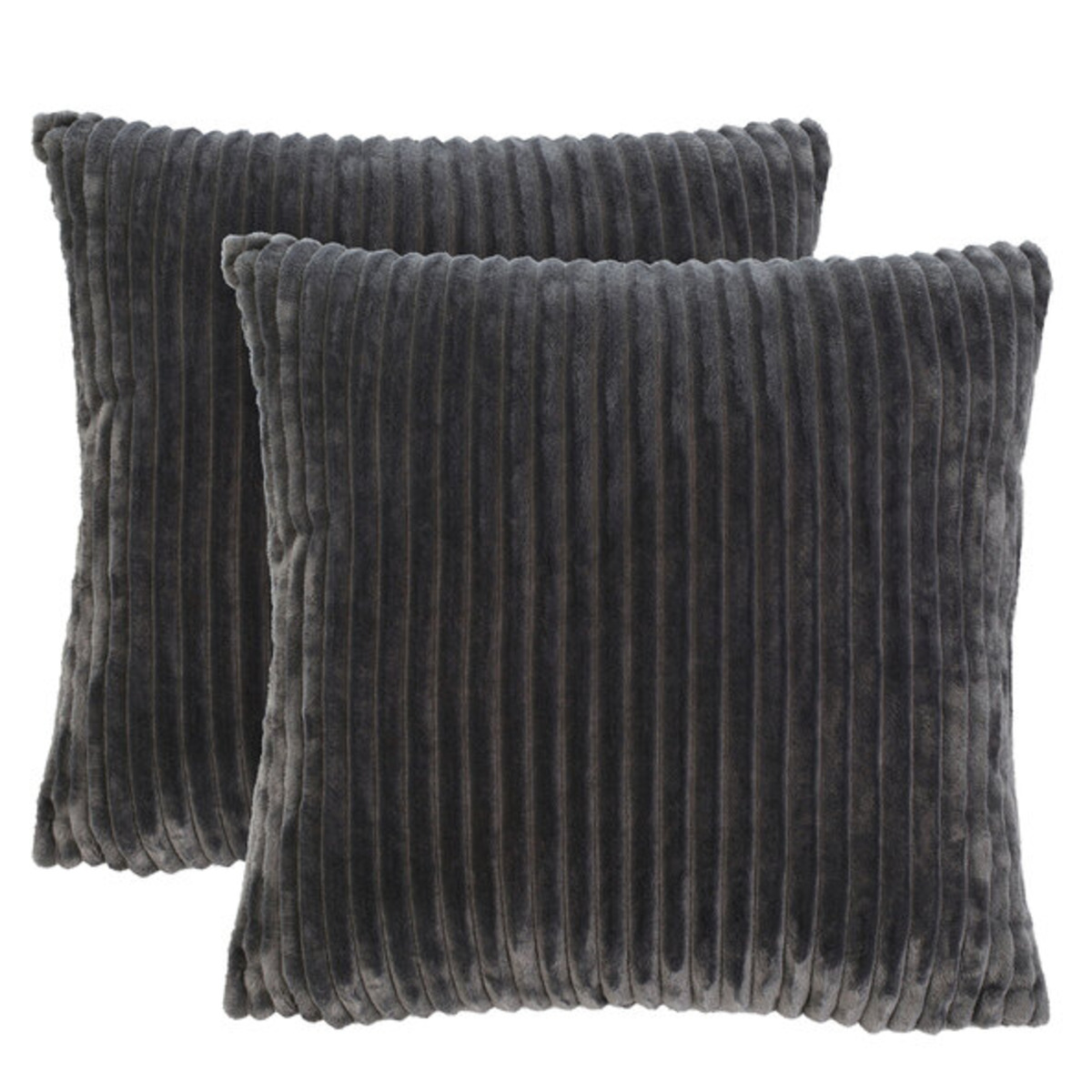 Bild 1 von Kissen in Cord-Optik, anthrazit, 2er Set