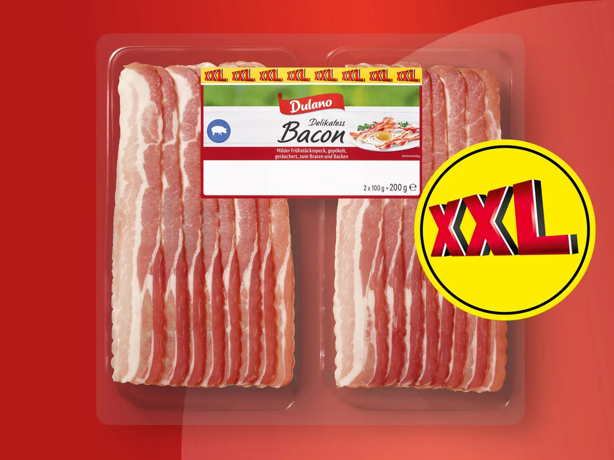 Bild 1 von Dulano Delikatess Bacon XXL, 
         200 g