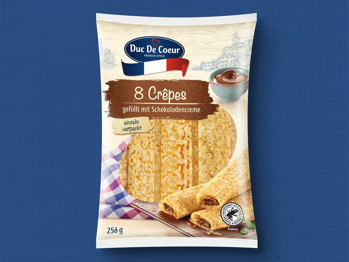 Duc de Coeur Crêpes mit Schokoladencremefüllung, 8x 32 g von Lidl ansehen!
