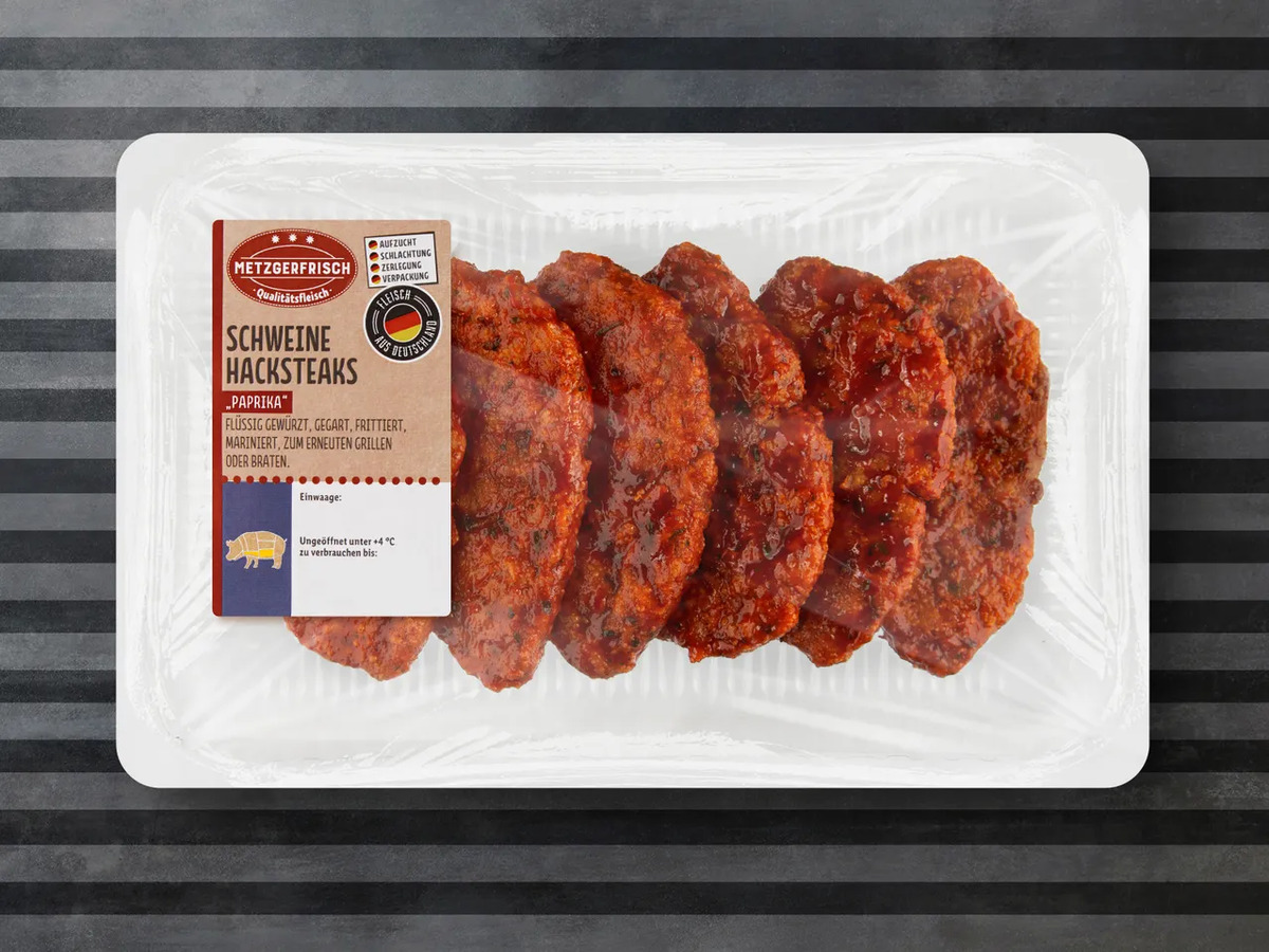 Metzgerfrisch Schweine-Hacksteaks, 560 g von Lidl ansehen!