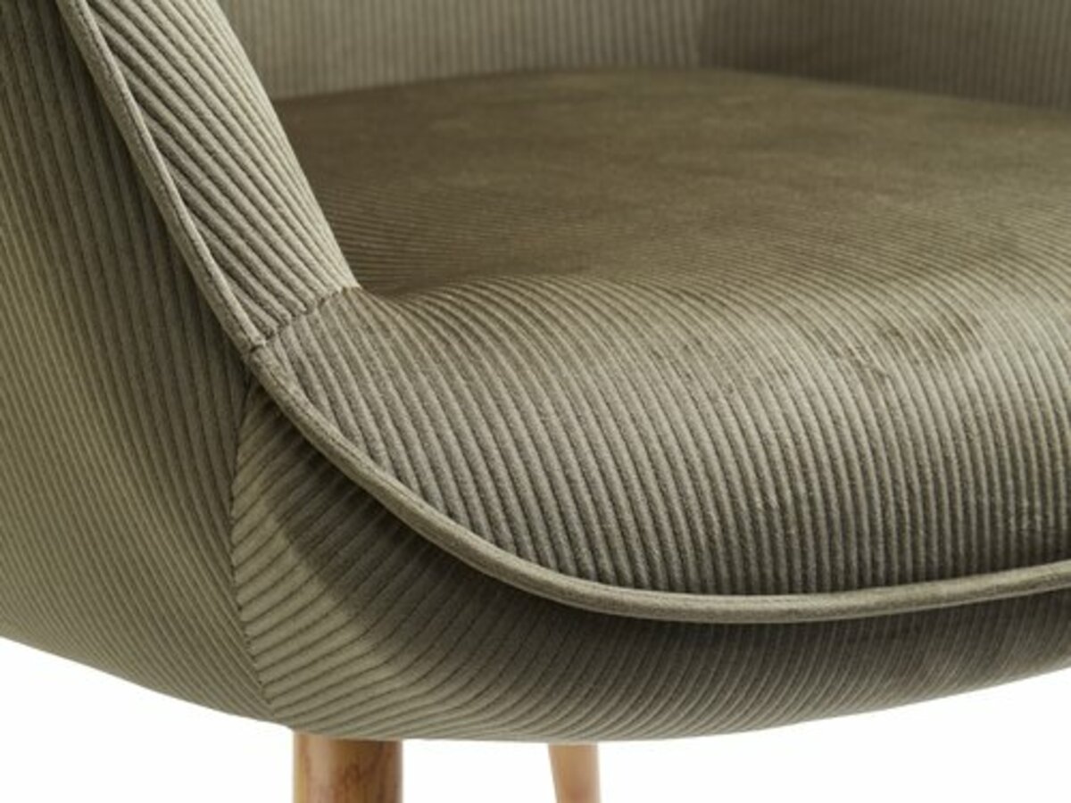 Bild 2 von Sessel HUNDESTED Cord grün/eichefarben