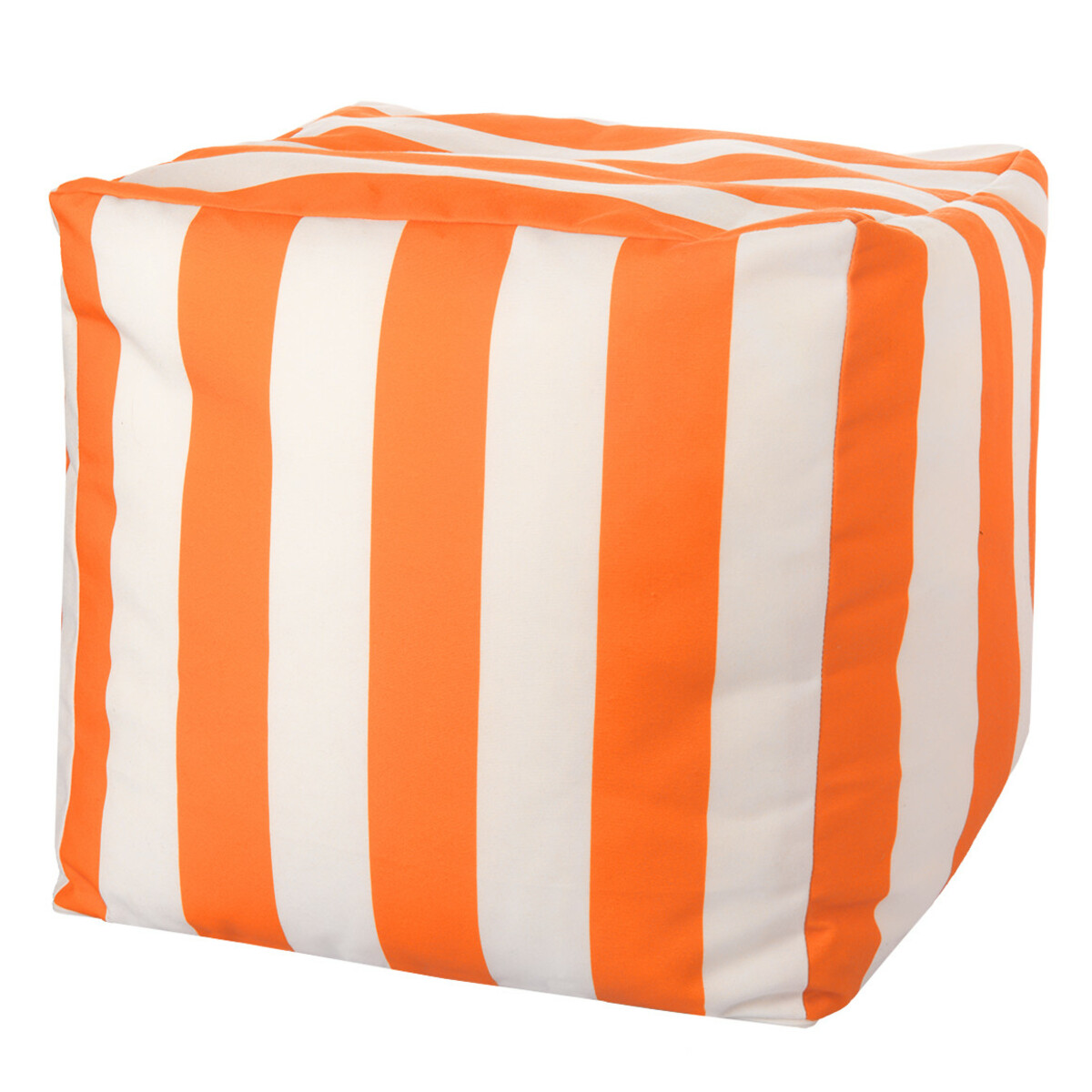 Bild 1 von Sitzpouf in Würfelform ORANGE / WEISS
