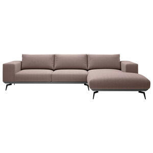 Mid.you Ecksofa, Bordeaux, Holz, Textil, 5-Sitzer, Füllung: Polyester, Silikon, Ottomane rechts, 303x95 cm, Wohnzimmer, Sofas & Couches, Wohnlandschaften