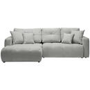 Bild 1 von Hom`in Ecksofa, Grau, Textil, 3-Sitzer, Füllung: Schaumstoff, Ottomane links, L-Form, 276x172 cm, Stoffauswahl, Liegefunktion, seitenverkehrt erhältlich, Schlafen auf Sitzhöhe, Rücken echt, Wohnz