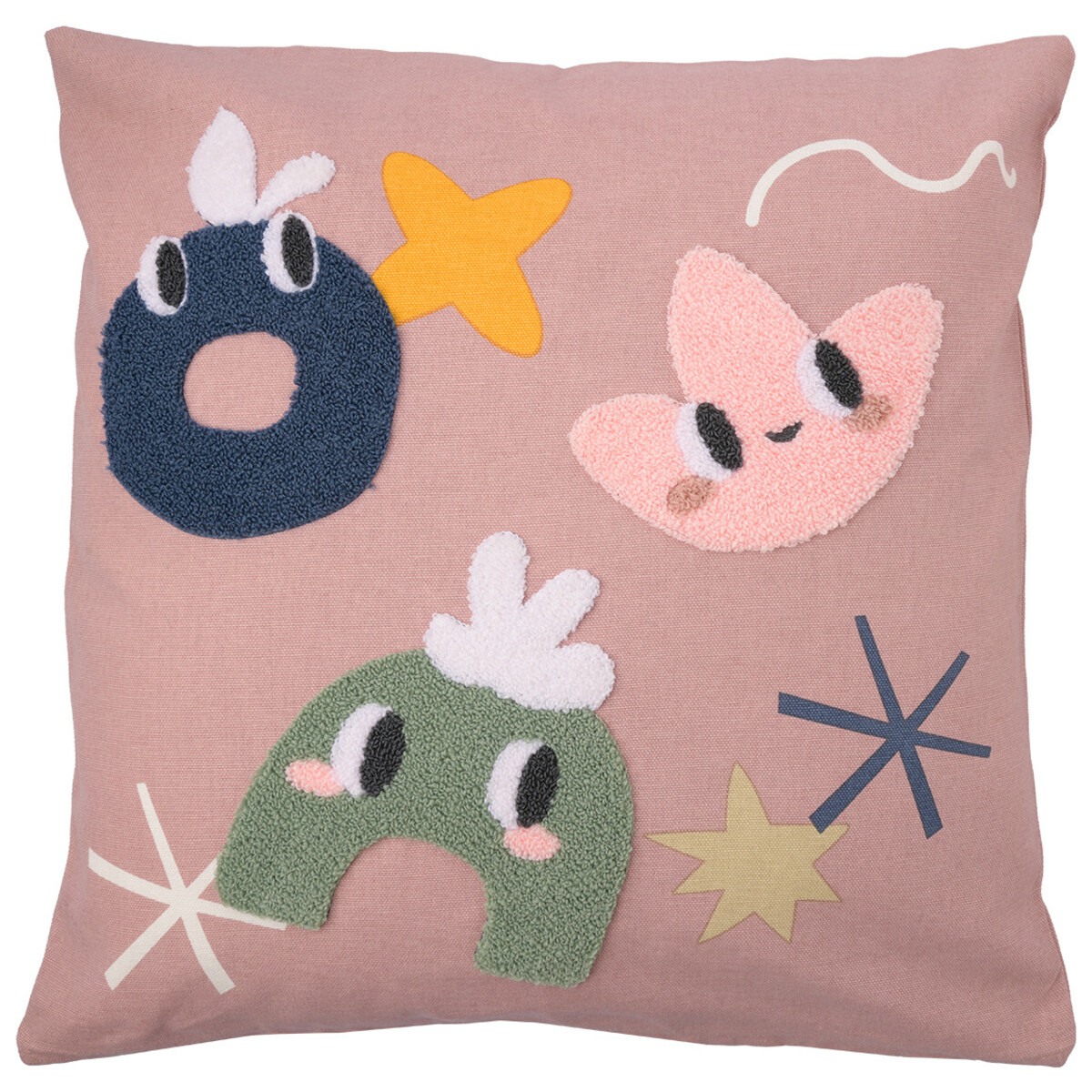 Bild 1 von Kissenhülle mit süßen Monstern ROSA
