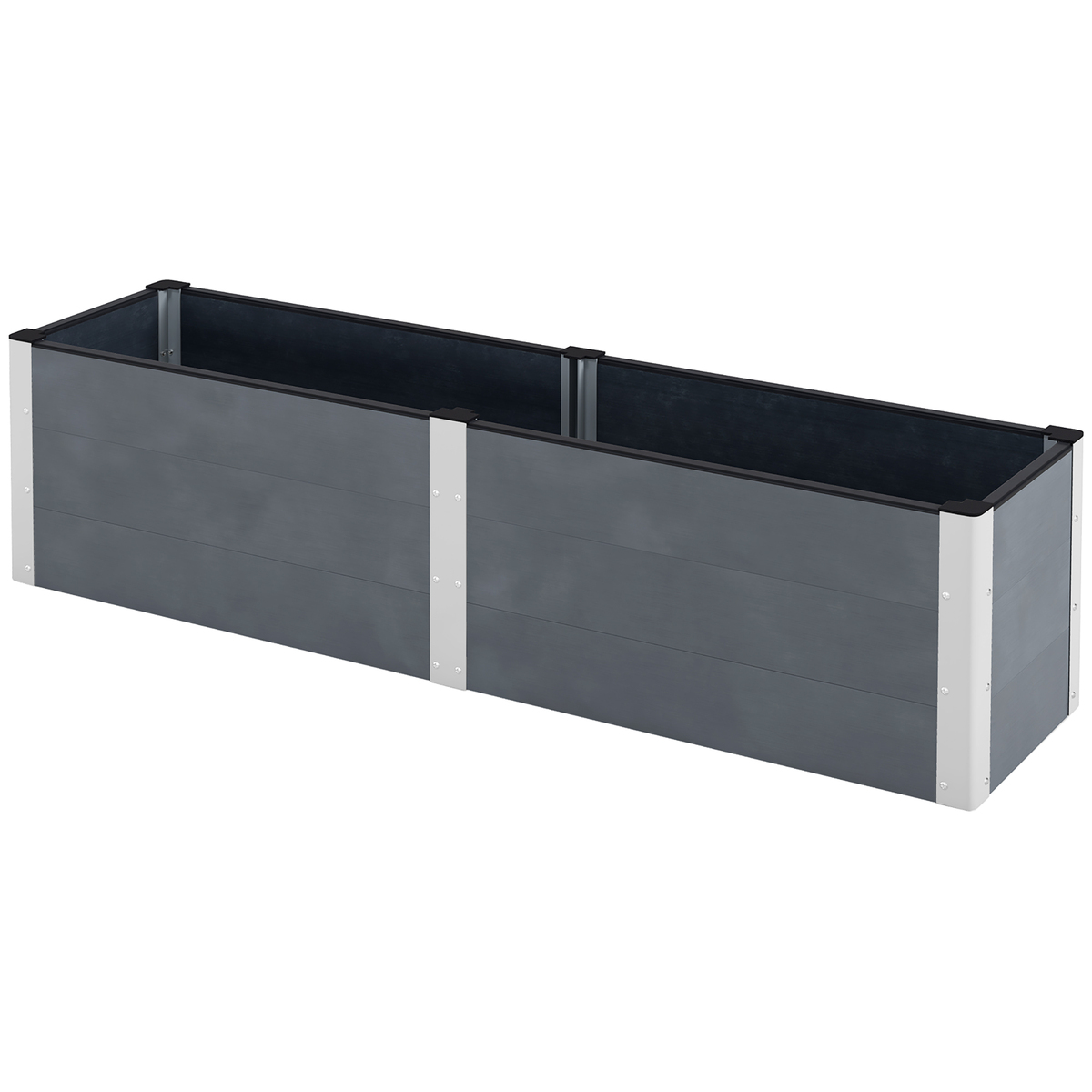Outsunny Hochbeet Metall, Pflanzkasten, Gemüsebeet, DIY