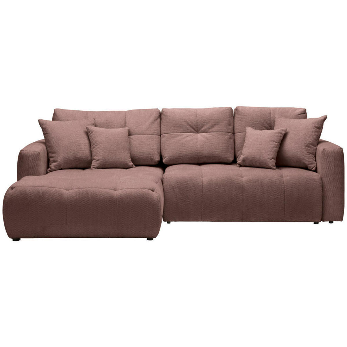 Bild 1 von Hom`in Ecksofa, Braun, Textil, 3-Sitzer, Füllung: Schaumstoff, Ottomane links, L-Form, 276x172 cm, Stoffauswahl, Liegefunktion, seitenverkehrt erhältlich, Schlafen auf Sitzhöhe, Rücken echt, Wohn