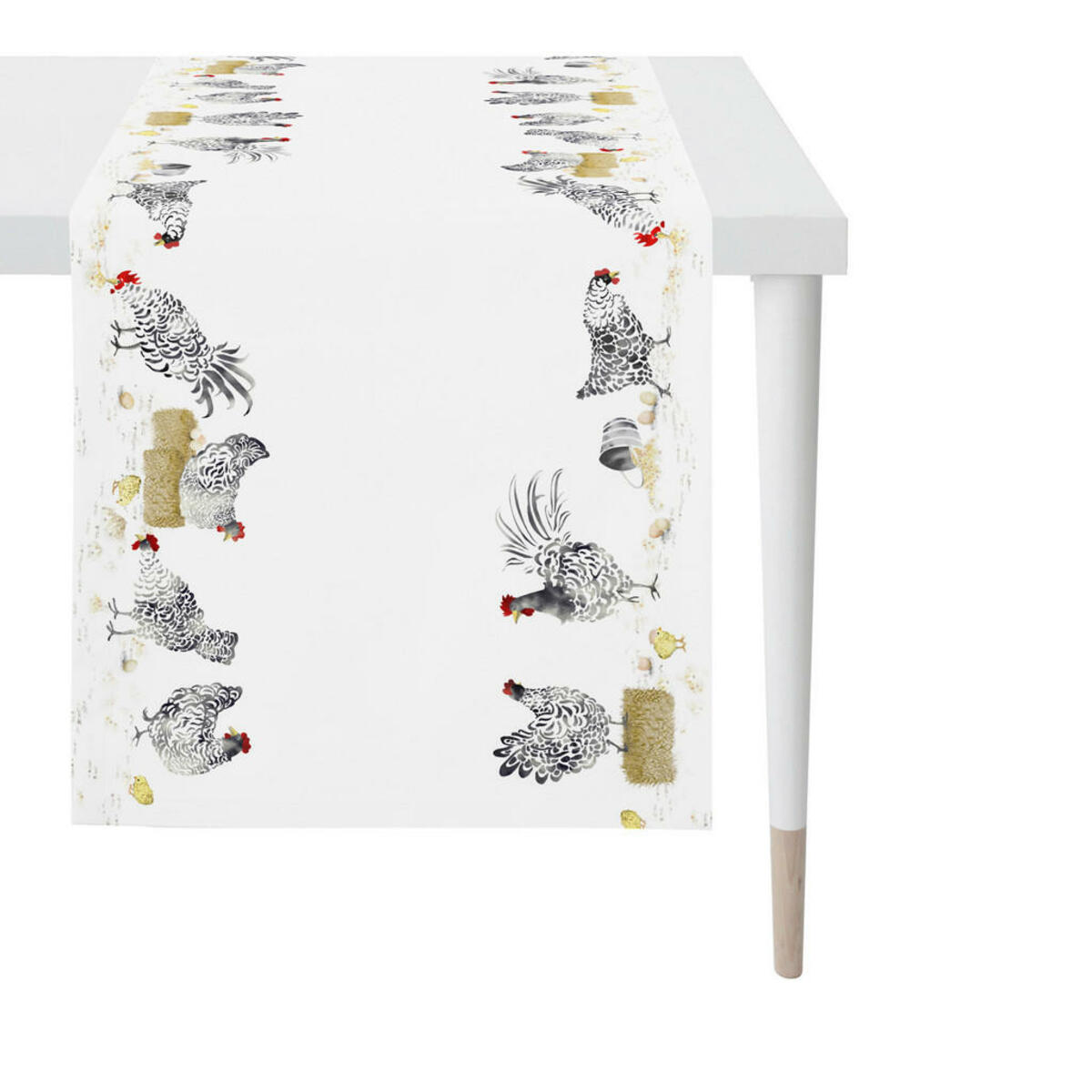 Bild 1 von Novel Tischläufer, Schwarz, Weiß, Textil, Ostern, rechteckig, 42x140 cm, Oeko-Tex® Standard 100, Wohntextilien, Tischdecken & Tischwäsche