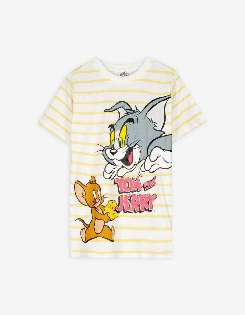 Weiße T Shirts Kinder Kik Kinder T-Shirt - Tom and Jerry von Takko Fashion ansehen!