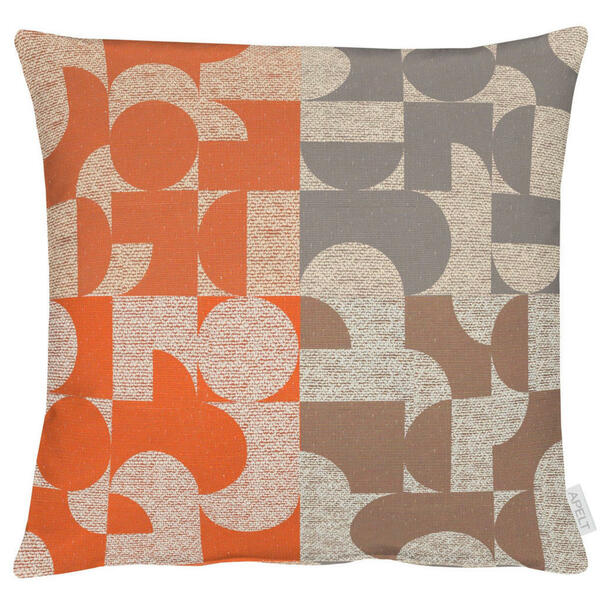 Bild 1 von Ambiente Kissenhülle, Grau, Orange, Textil, geometrisch, 49x49 cm, Oeko-Tex® Standard 100, Wohntextilien, Kissen, Kissenbezüge