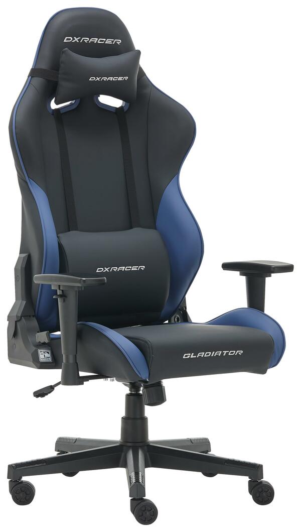 Bild 1 von Gamingstuhl Gladiator in Blau/Schwarz, Blau, Schwarz