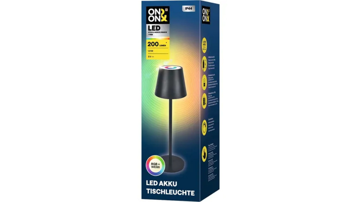 Bild 1 von ON&ON LED RGB Akkutischleuchte