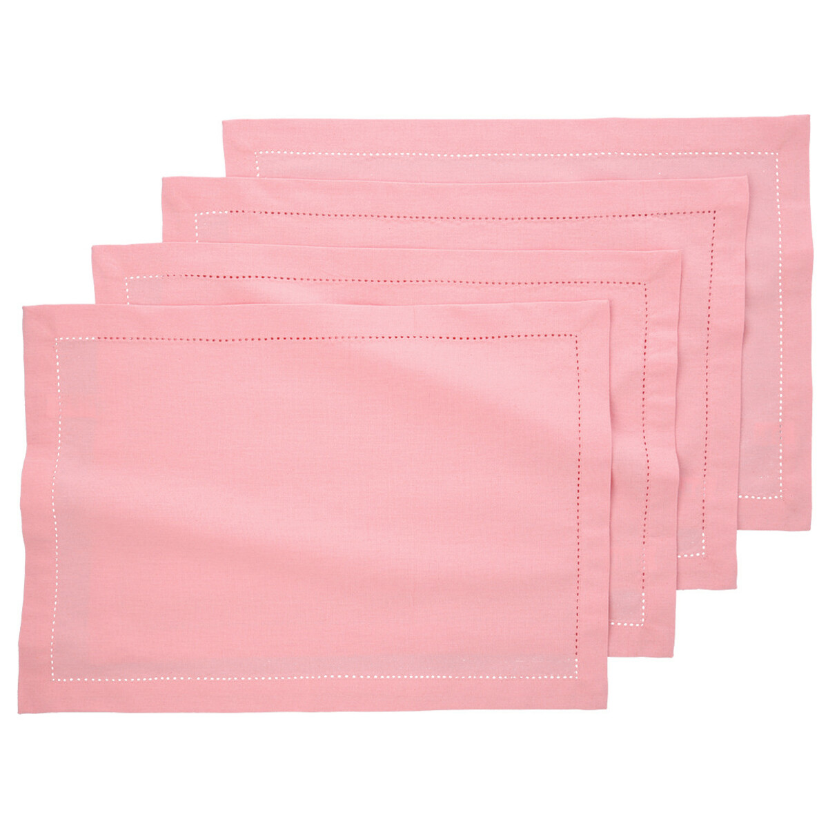 Bild 1 von 4 Platzsets mit Lochstickerei ROSA