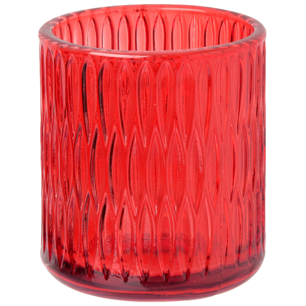 Bild 1 von Teelichthalter geriffelt ROT