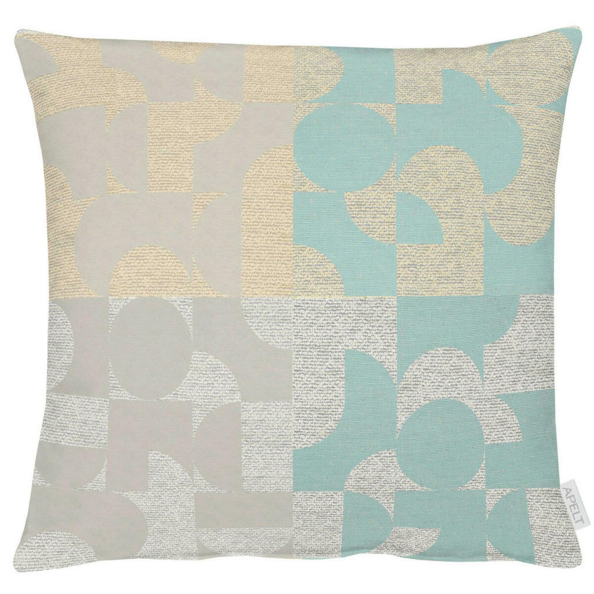 Bild 1 von Ambiente Kissenhülle, Hellgrau, Hellblau, Textil, geometrisch, 49x49 cm, Oeko-Tex® Standard 100, Wohntextilien, Kissen, Kissenbezüge