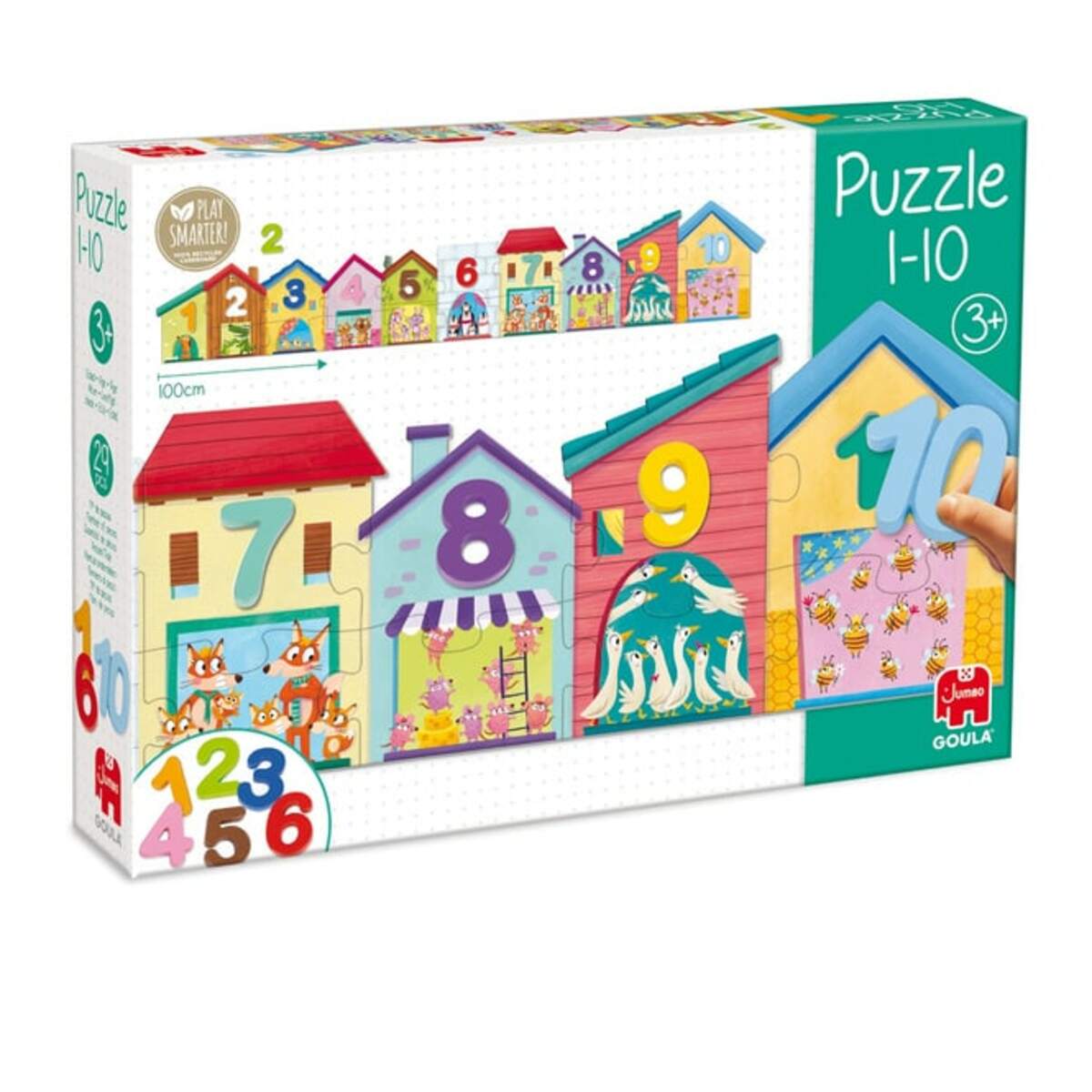 Bild 1 von Puzzle 1 - 10 - H&auml;user, Zahlen und Tiere