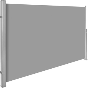 Aluminium Seitenmarkise ausziehbar mit Aufrollmechanismus - 180 x 300 cm, grau