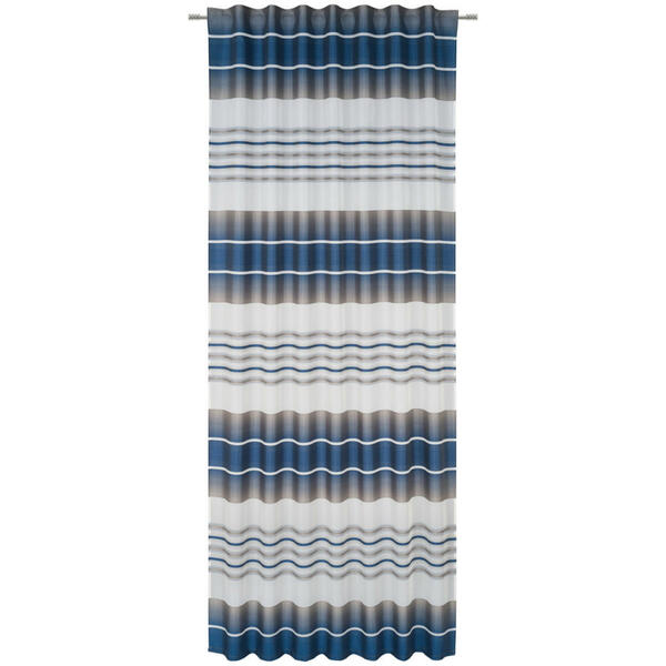 Bild 1 von Esposa Fertigvorhang Tomaso, Blau, Textil, Streifen, 140x245 cm, Bsci, Oeko-Tex® Standard 100, mit Kombiband, für Stange und Schiene geeignet, Wohntextilien, Gardinen & Vorhänge, Fertiggardinen