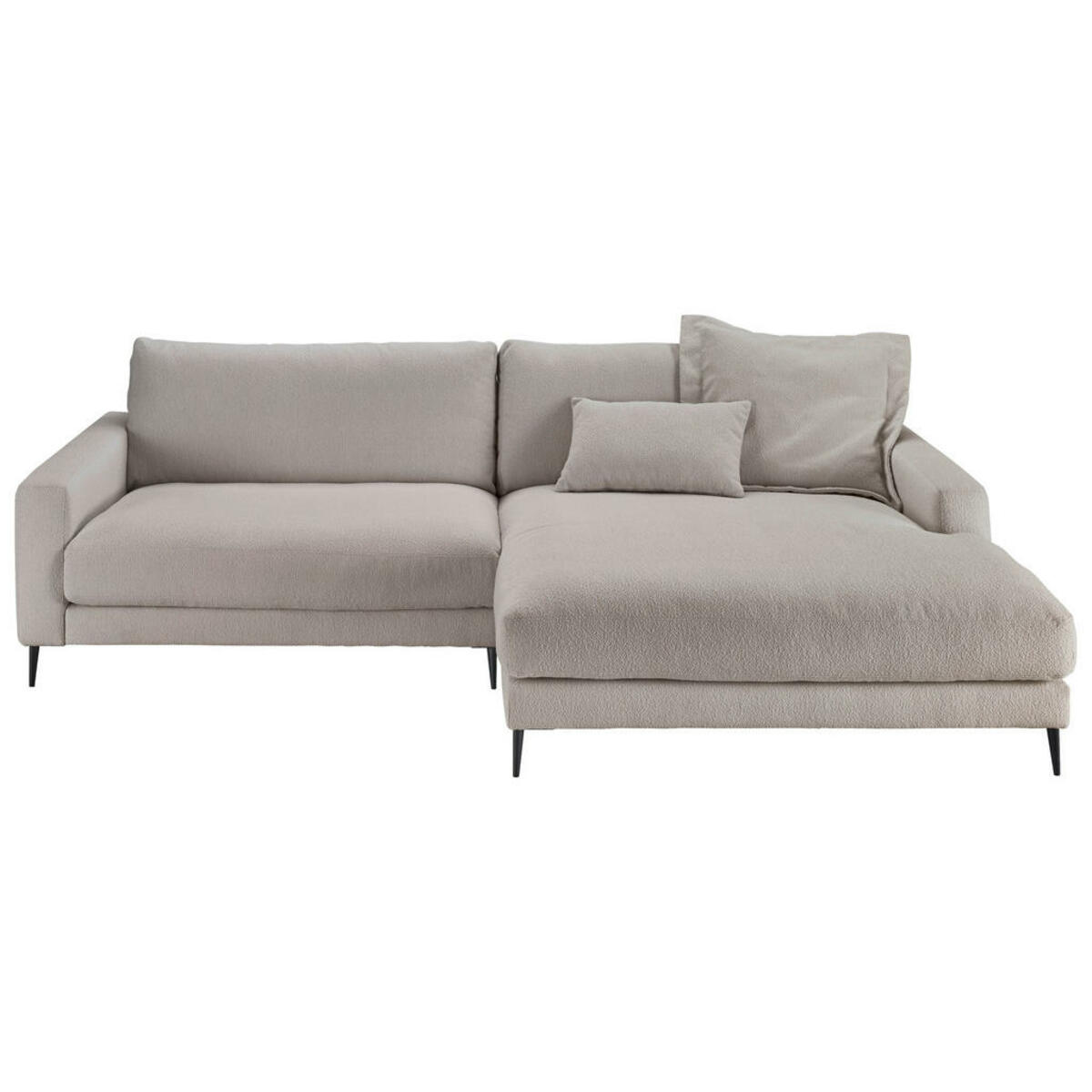 Bild 1 von Pure Home Lifestyle Ecksofa, Hellgrau, Textil, 4-Sitzer, Ottomane rechts, L-Form, 272x190 cm, Goldenes M, Dgm, Typenauswahl, Fußauswahl, Stoffauswahl, planbar, seitenverkehrt erhältlich, Hocker Rü