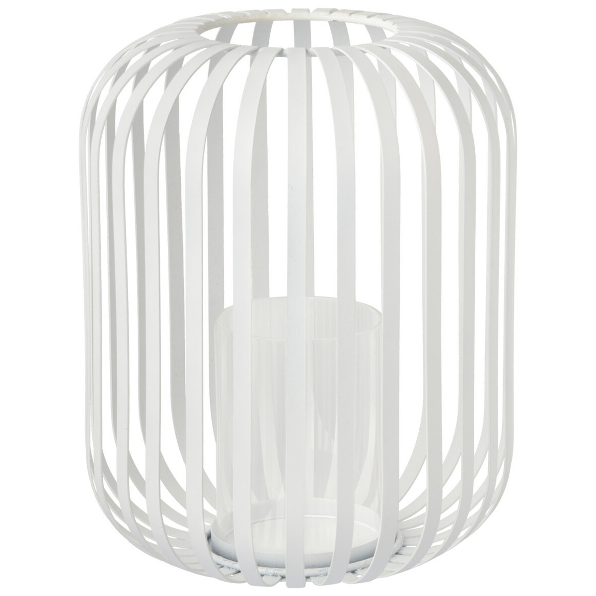 Bild 1 von Kleines Windlicht aus Metall WEISS