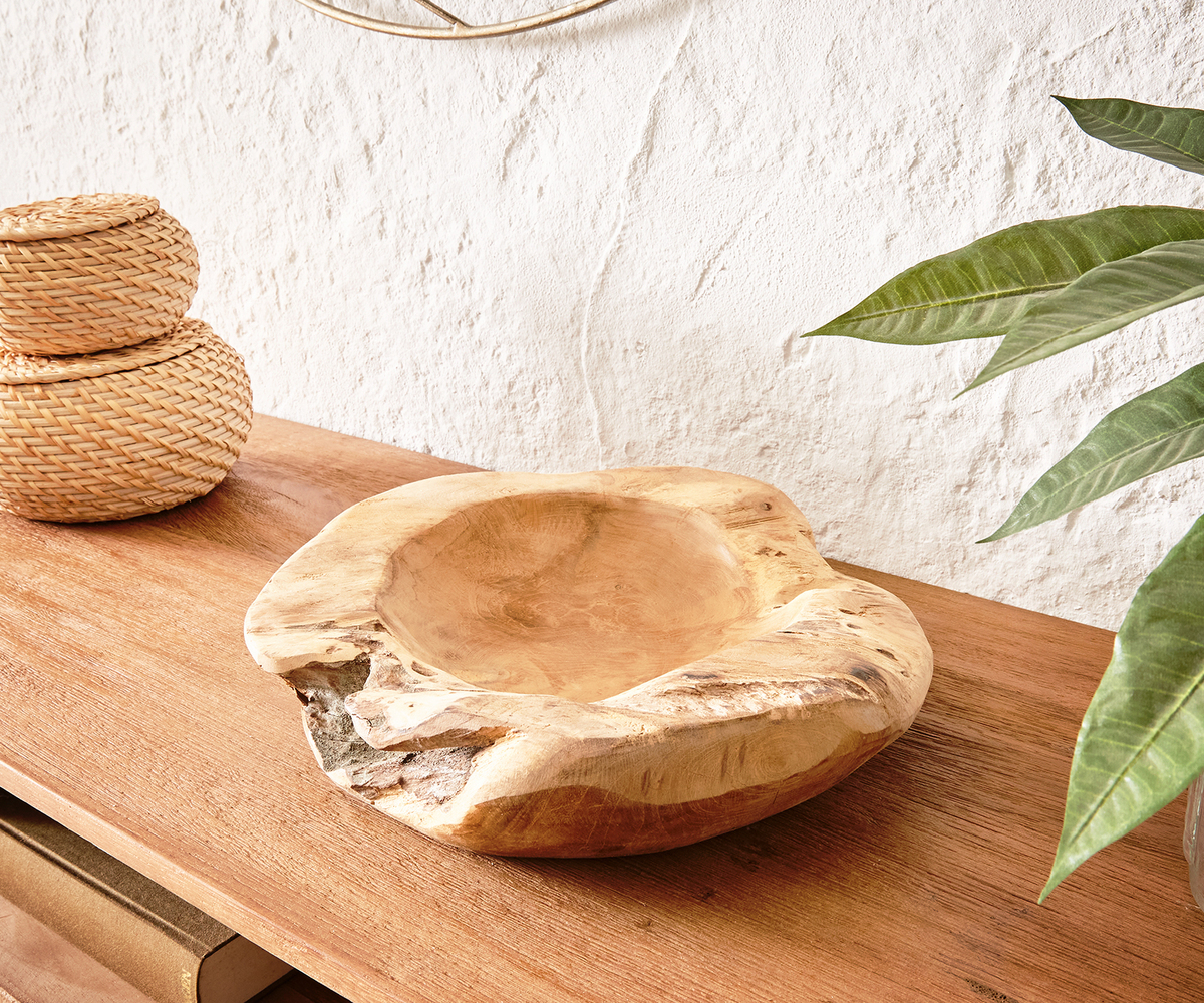 Bild 1 von Dekoobjekt Schale 30x30x20 cm Natur Teak Holz