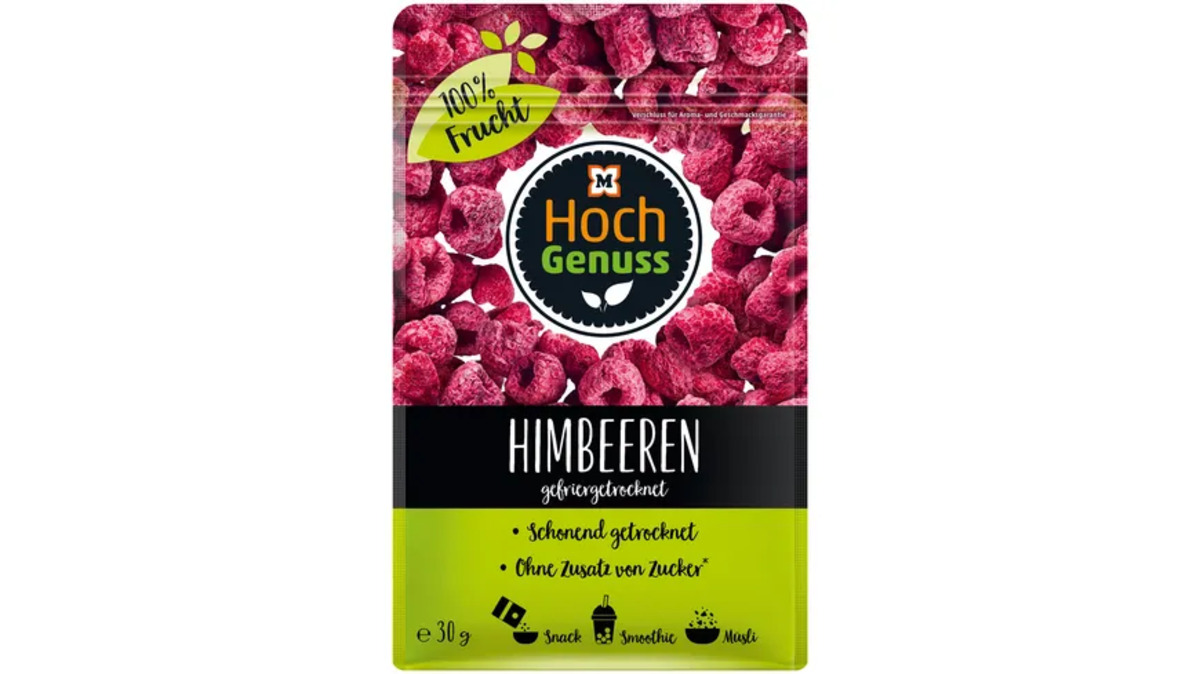 Bild 1 von Hochgenuss Himbeeren gefriergetrocknet