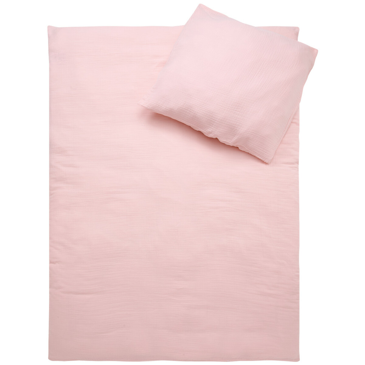 Bild 1 von Musselin Bettwäsche 135 x 200 cm unifarben ROSA