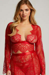 Hunkemöller Top Allover Lace Rot Rot