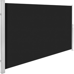 Aluminium Seitenmarkise ausziehbar mit Aufrollmechanismus - 160 x 300 cm, schwarz