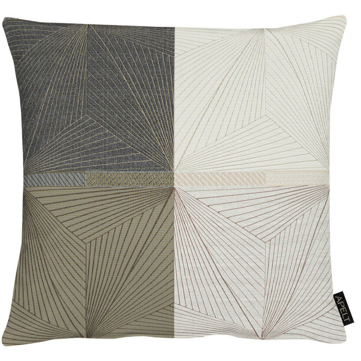 Bild 1 von Novel Kissenhülle, Greige, Textil, geometrisch, 46x46 cm, Oeko-Tex® Standard 100, Wohntextilien, Kissen, Kissenbezüge