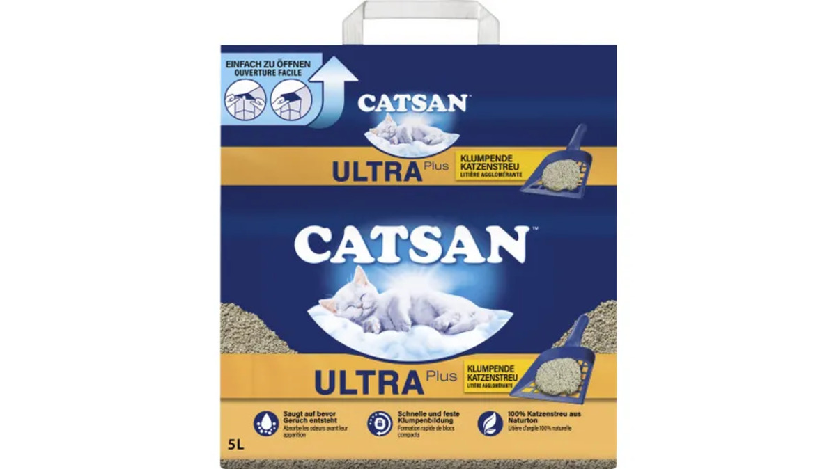Bild 1 von CATSAN™ ULTRA Plus Klumpende Katzenstreu 5l
