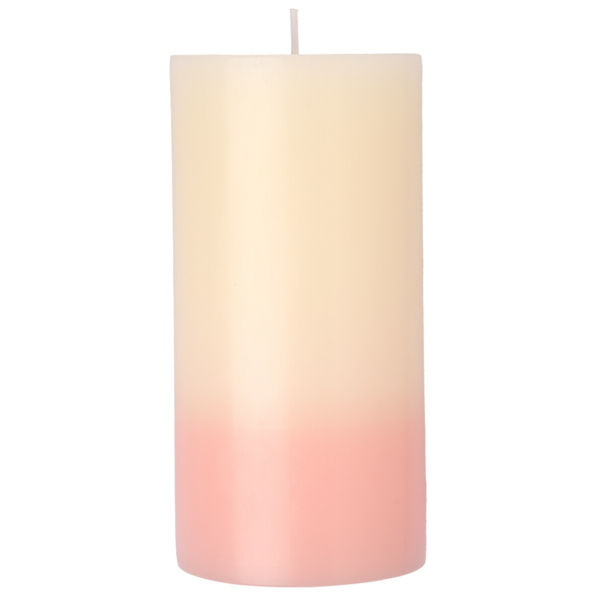 Bild 1 von Große Kerze in Zweifarbig ROSA / CREME