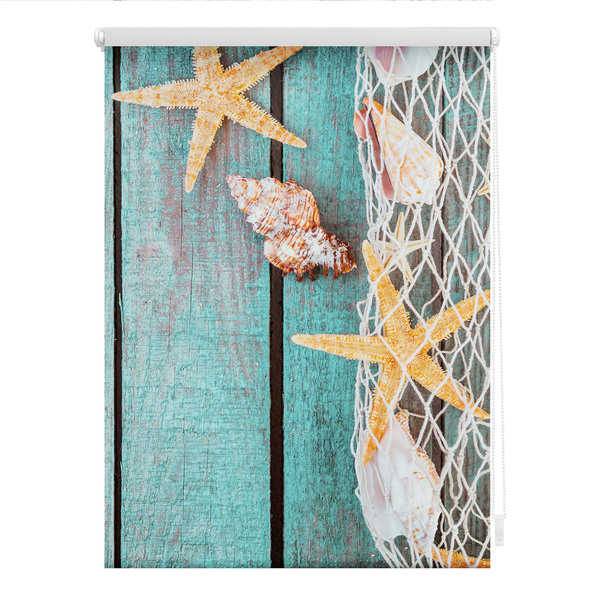Bild 1 von LICHTBLICK ORIGINAL Seitenzugrollo »Klemmfix Motiv Bretter Beach«, Lichtschutz, ohne Bohren, freihängend, bedruckt