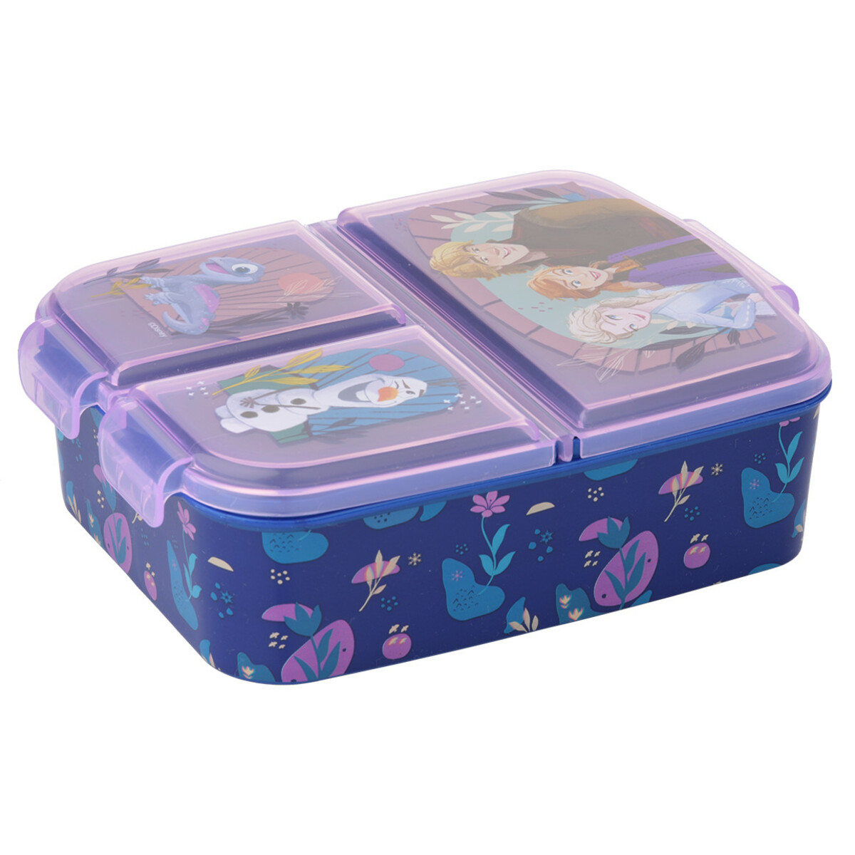 Bild 1 von Die Eiskönigin Brotdose mit 3 Fächern DUNKELBLAU / LILA