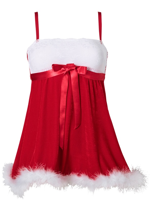 Bild 1 von Weihnachts-Babydoll, 52/54, Rot