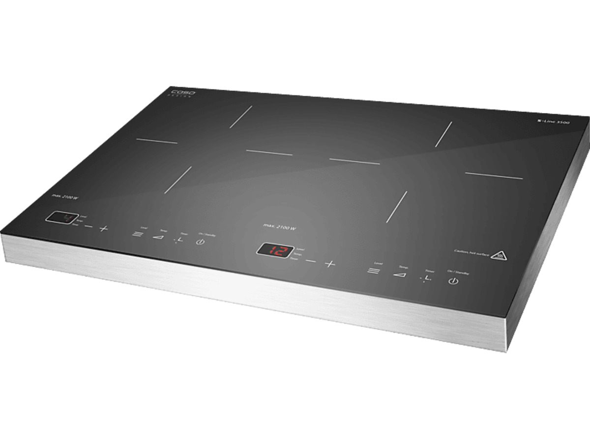 Bild 1 von CASO 2227 S-Line 3500 Kochplatte (Kochfelder: 2), Schwarz/Edelstahl