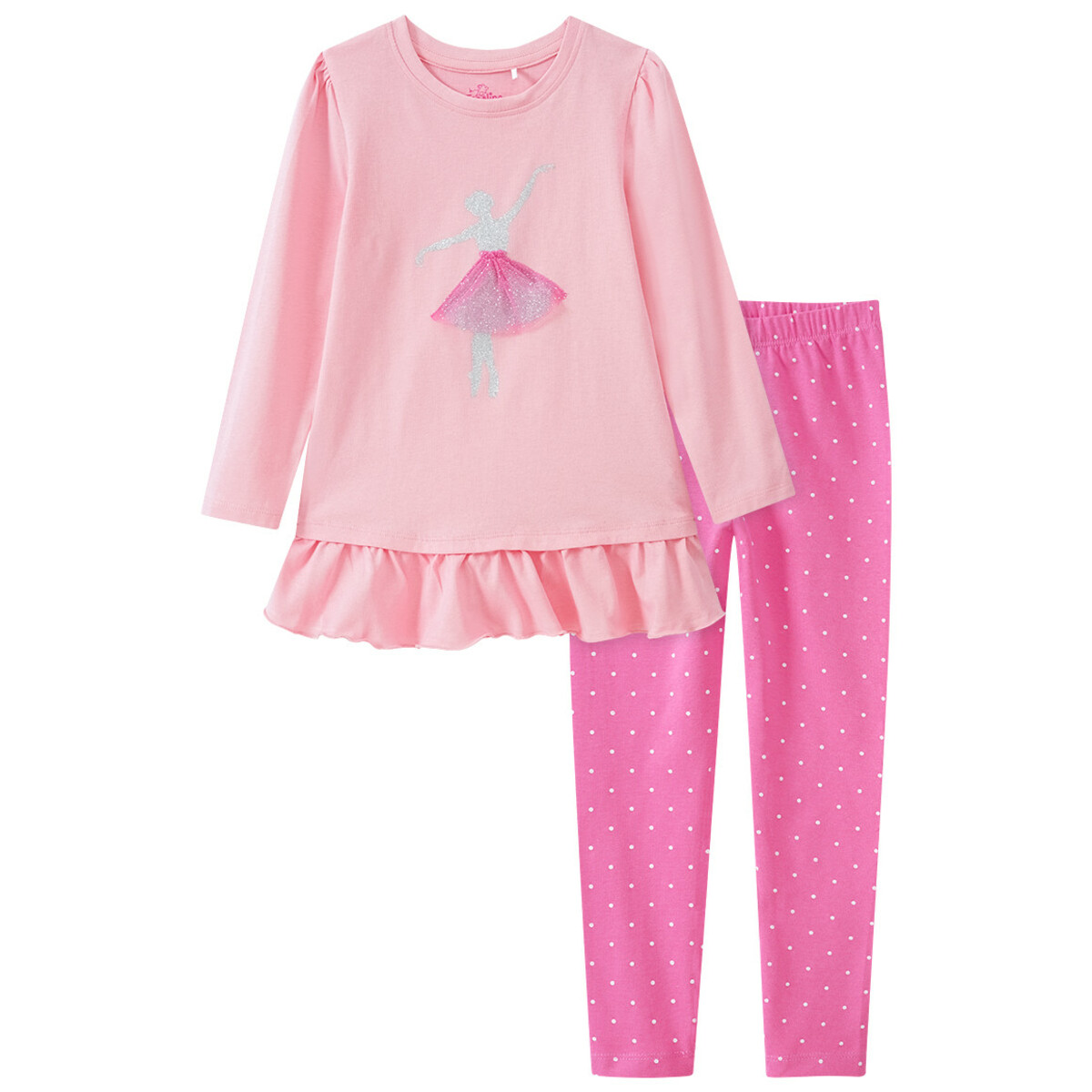 Bild 1 von Mädchen Schlafanzug mit Ballerina-Print ROSA / PINK