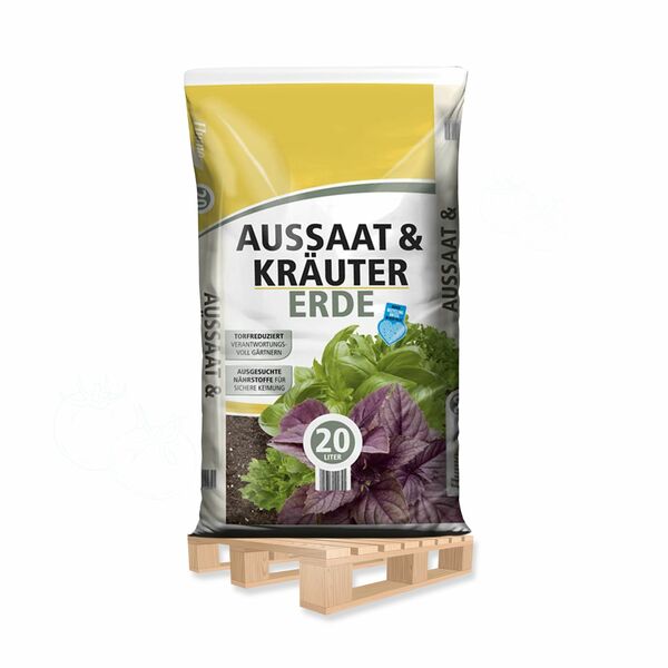 Bild 1 von 120 x 20 Liter Aussaaterde & Kräutererde Vollpalette