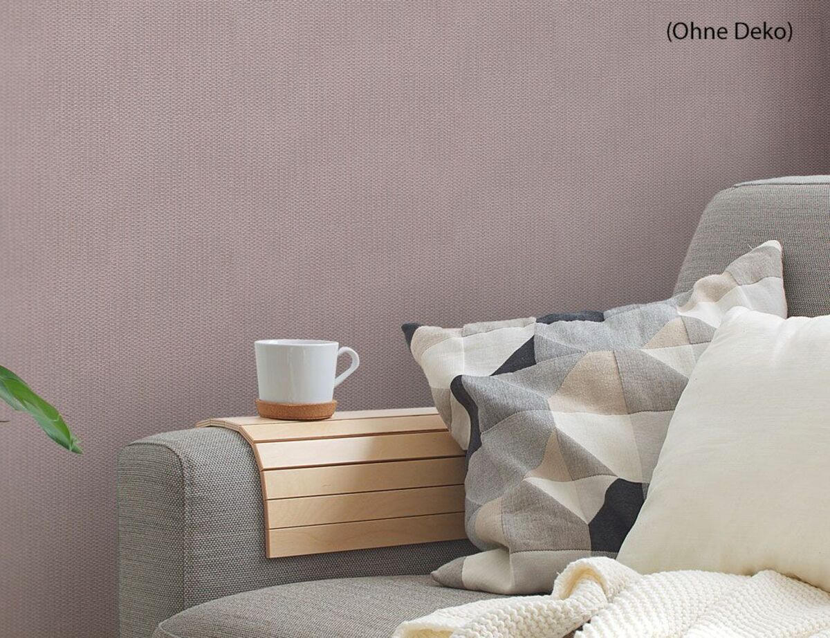 Bild 3 von Vliestapete Uni Flitter Altrosa