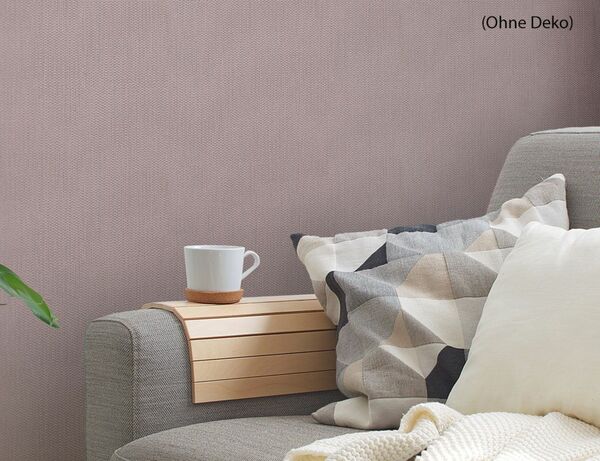 Bild 3 von Vliestapete Uni Flitter Altrosa