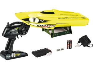 CARSON Race Shark FD 2.4G 100% RTR Rennkatamaran Modell, Gelb, Gelb