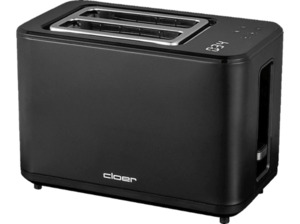 CLOER 3830 Digitaler Toaster Schwarz matt (900 Watt, Schlitze: 2), Schwarz matt