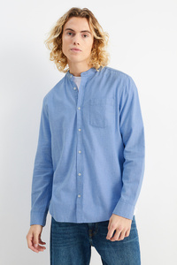 C&A Hemd-Regular Fit-Stehkragen, Blau, Größe: S