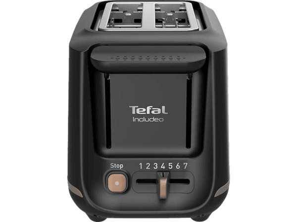 Bild 1 von TEFAL TT5338 Includeo Toaster Schwarz (850 Watt, Schlitze: 2), Schwarz