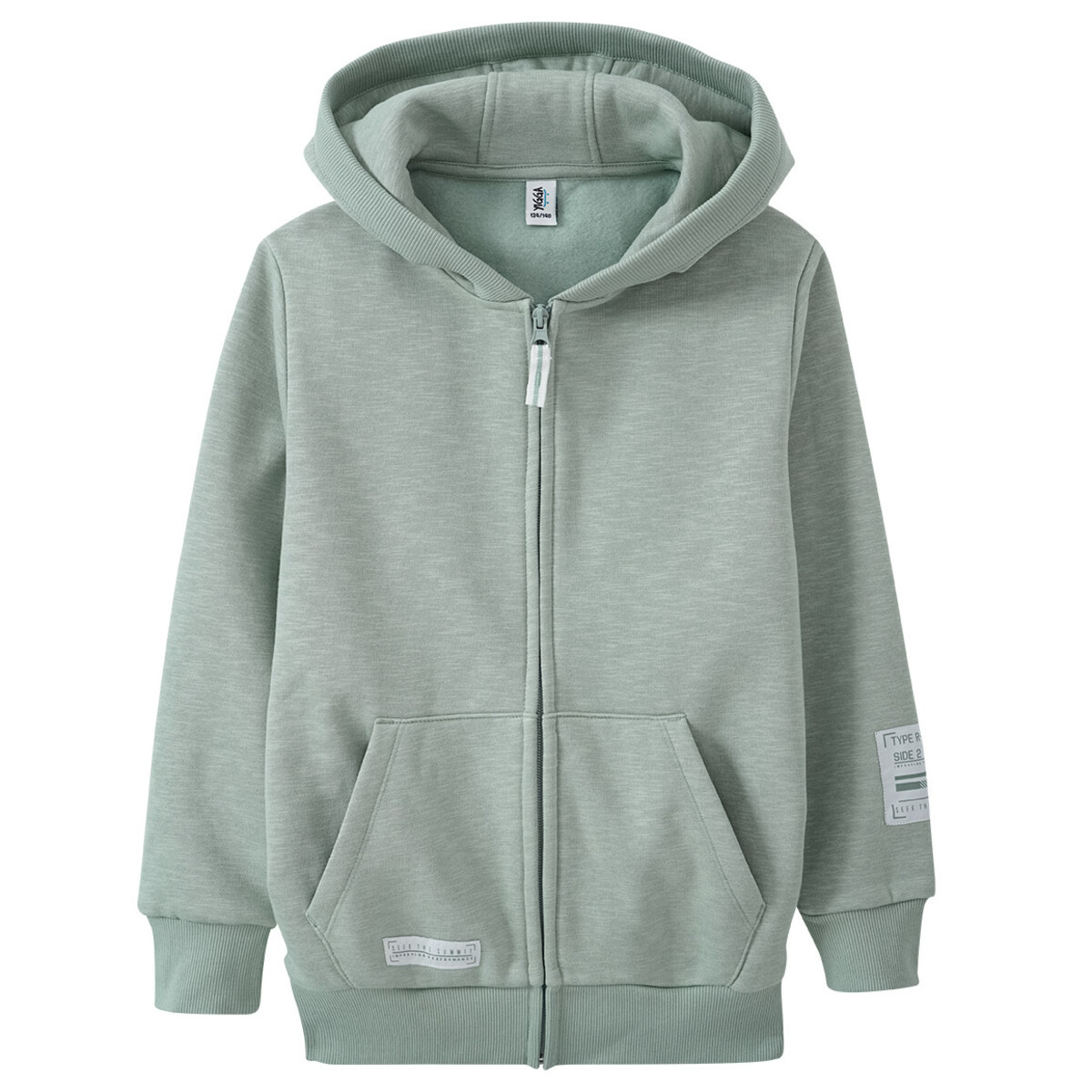 Bild 1 von Jungen Sweatjacke mit Flammgarn HELLGRÜN