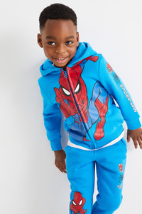 C&A Spider-Man-Sweatjacke mit Kapuze, Blau, Größe: 98