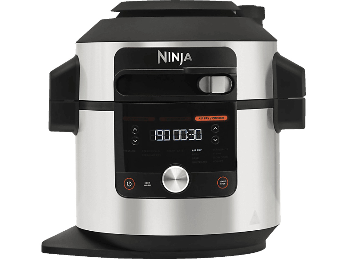 Bild 1 von NINJA Foodi MAX 12-in-1 SmartLid Multikocher Edelstahl/Schwarz (1760 Watt), Edelstahl/Schwarz