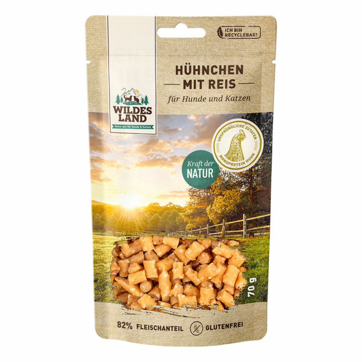 Bild 1 von Wildes Land Fleischsnack Hühnchen mit Reis